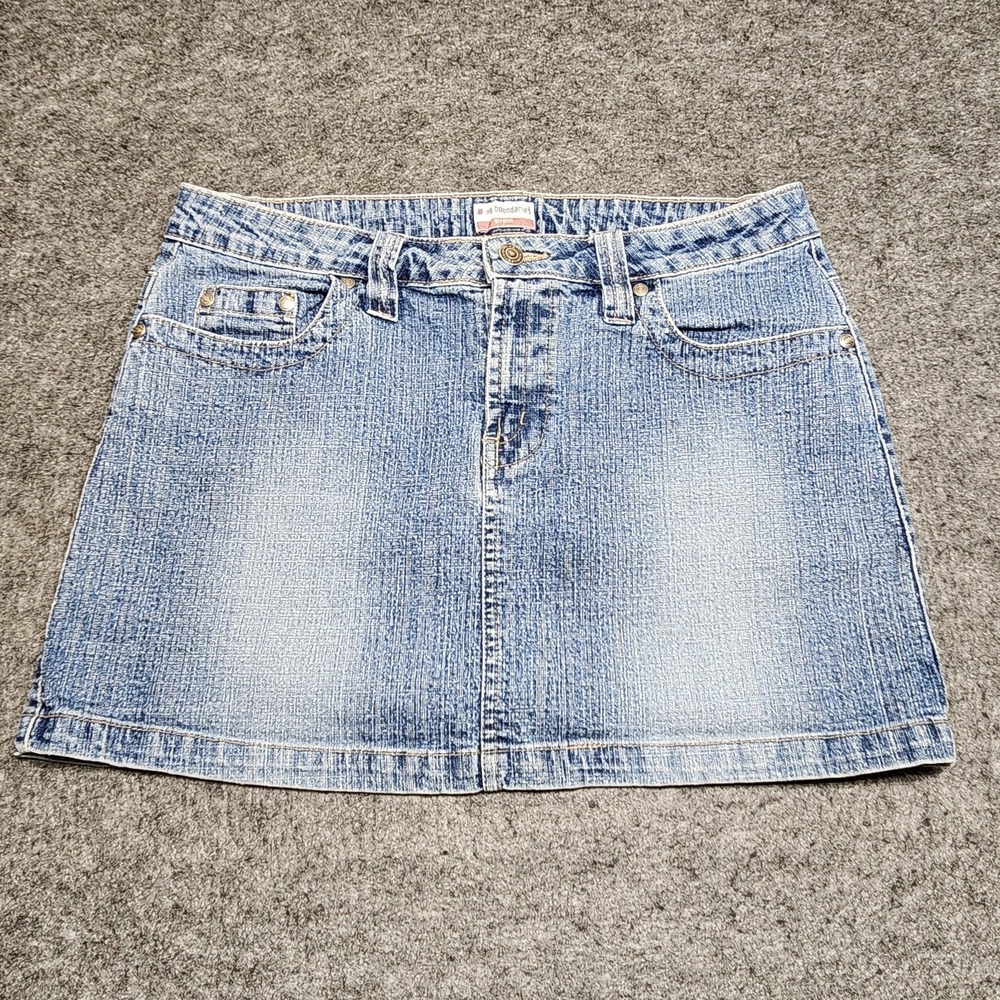 No Boundaries Vintage Y2K Mini Micro Denim Jean Skirt Low Rise Juniors 9